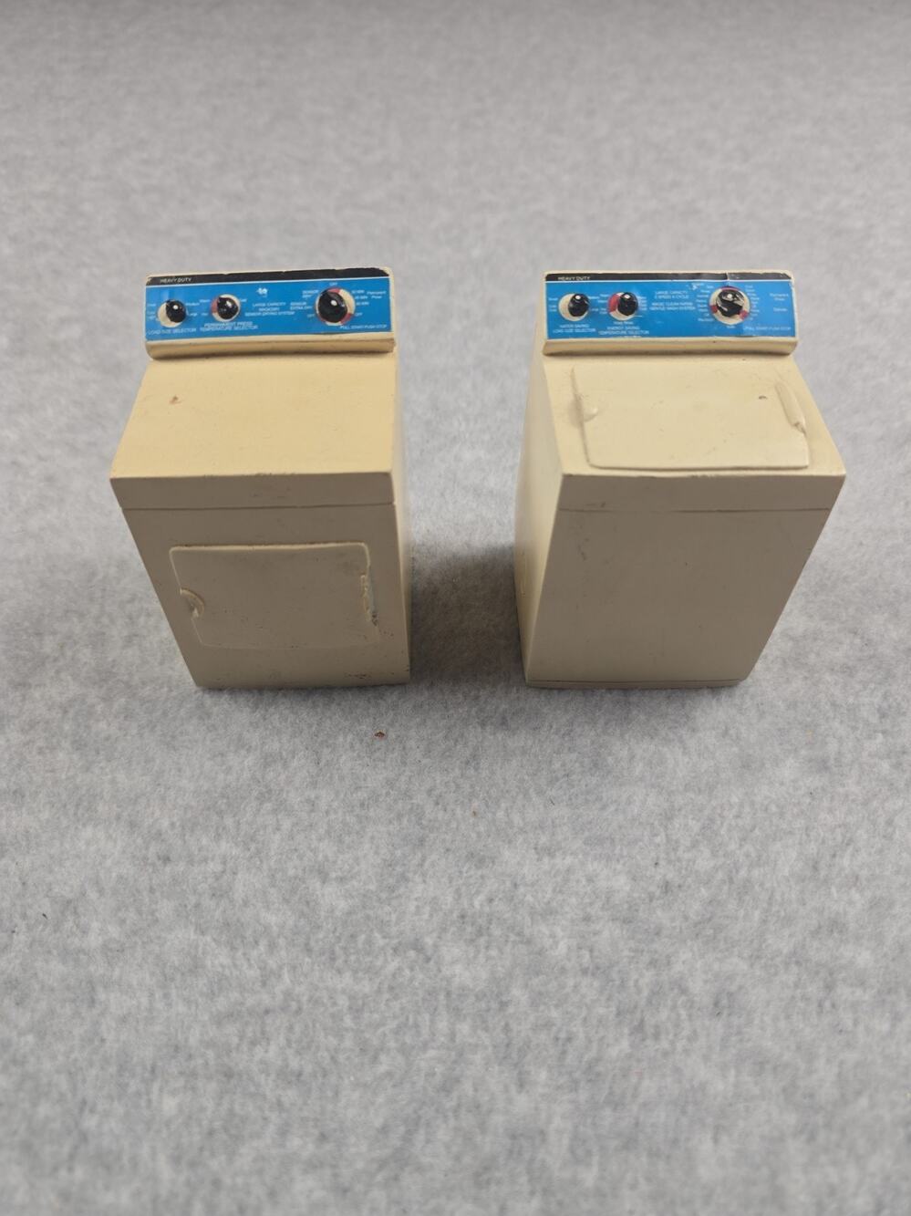 Vintage 1:12 Scale Miniature Washer & Dryer Set Heavy Resin Dollhouse Laundry